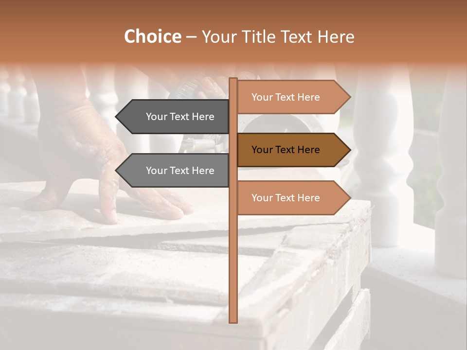 A Man Cutting A Ceramic Floor Tiles PowerPoint Template