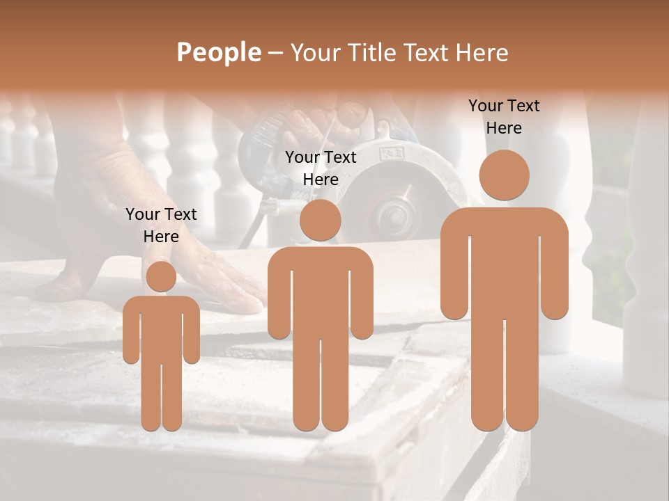 A Man Cutting A Ceramic Floor Tiles PowerPoint Template