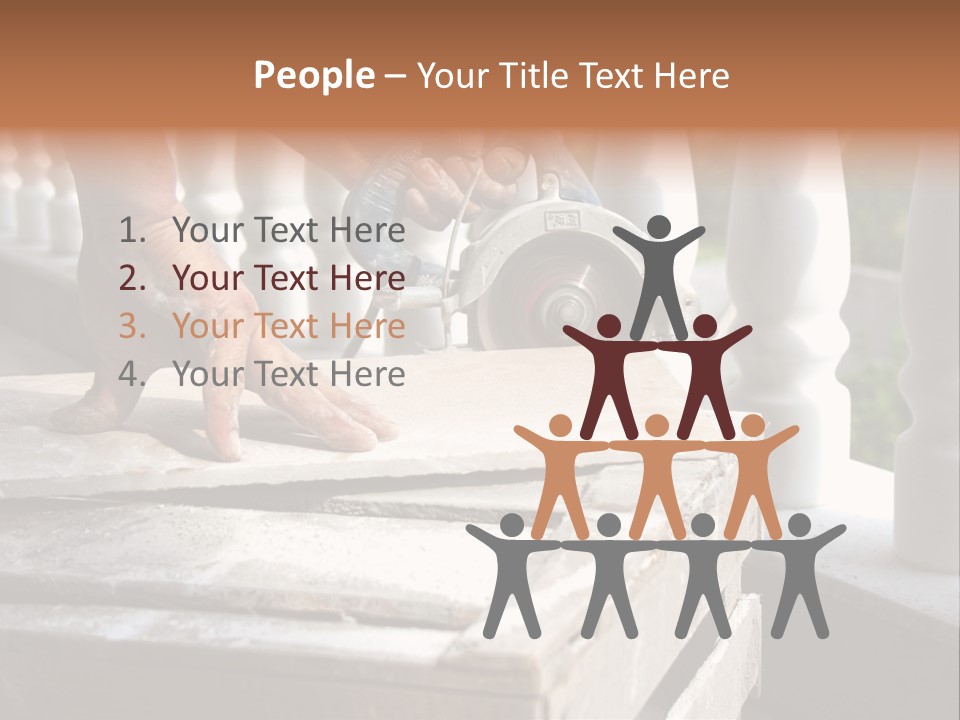 A Man Cutting A Ceramic Floor Tiles PowerPoint Template