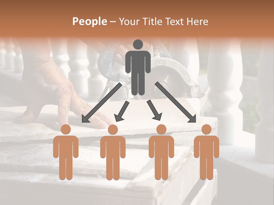 A Man Cutting A Ceramic Floor Tiles PowerPoint Template