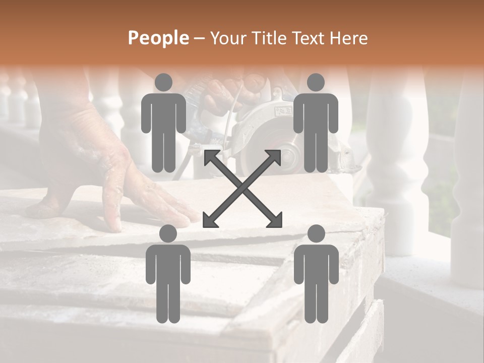 A Man Cutting A Ceramic Floor Tiles PowerPoint Template