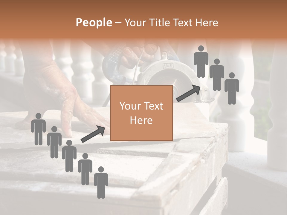 A Man Cutting A Ceramic Floor Tiles PowerPoint Template