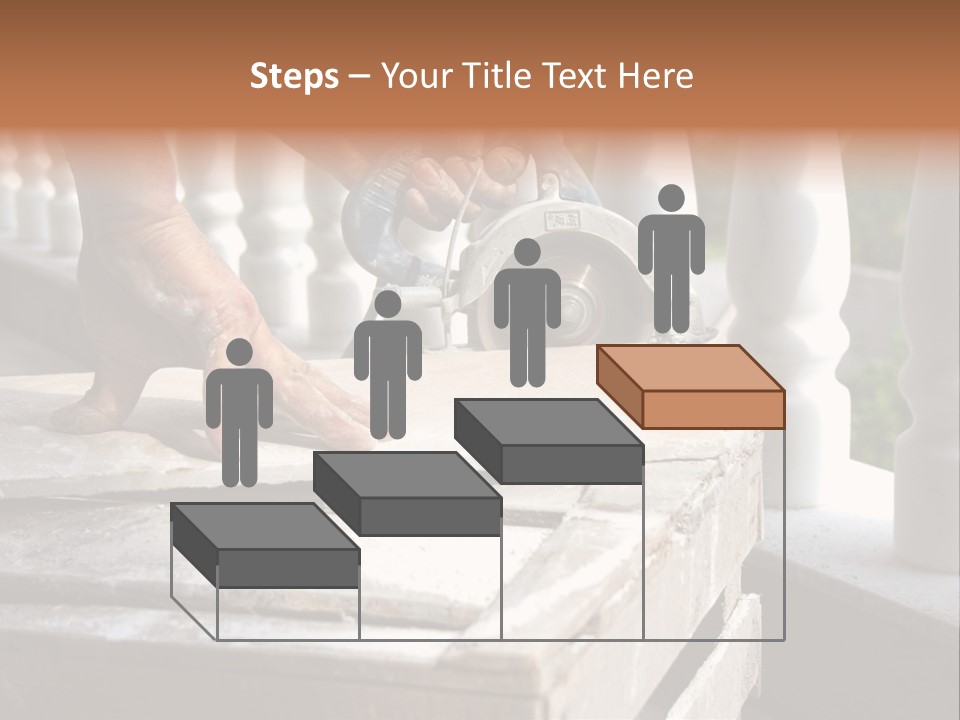 A Man Cutting A Ceramic Floor Tiles PowerPoint Template