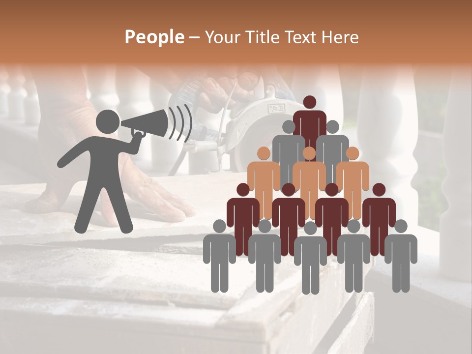 A Man Cutting A Ceramic Floor Tiles PowerPoint Template