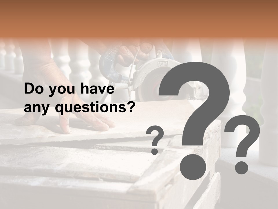 A Man Cutting A Ceramic Floor Tiles PowerPoint Template