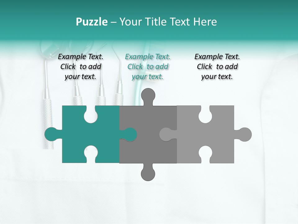 White Dentist Pocket With Toothbrush And Angled Mirror PowerPoint Template