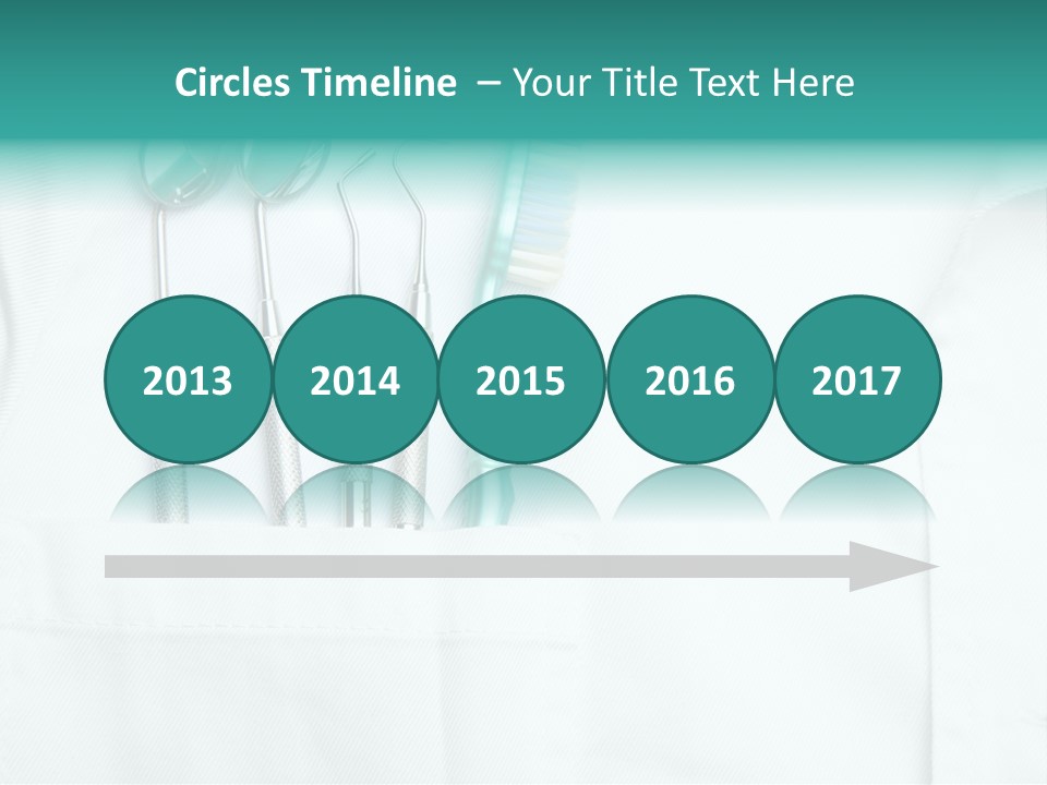 White Dentist Pocket With Toothbrush And Angled Mirror PowerPoint Template