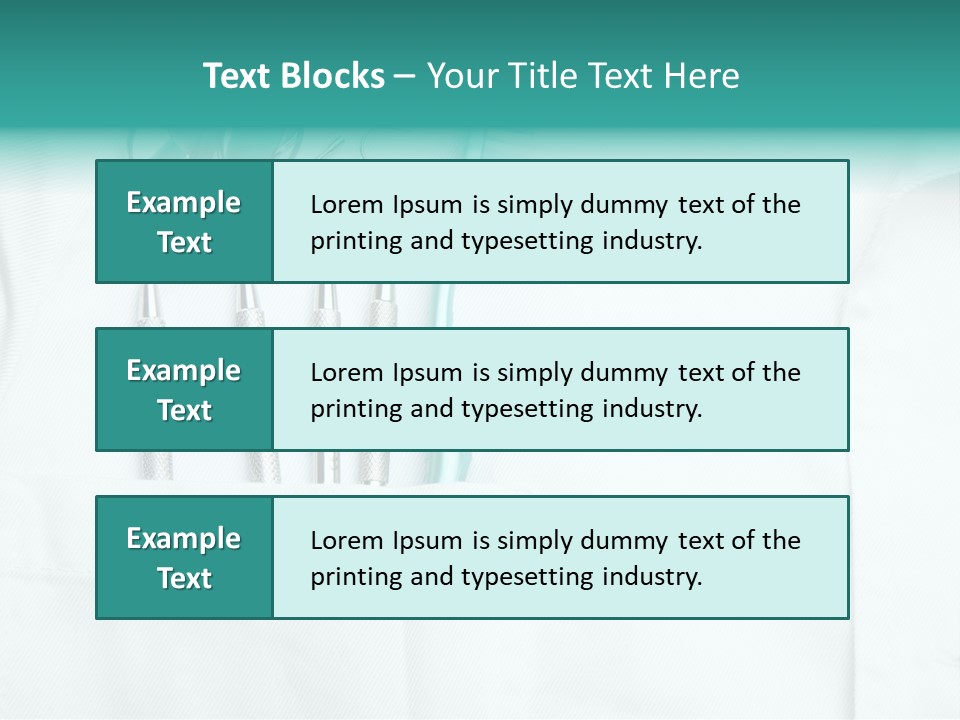 White Dentist Pocket With Toothbrush And Angled Mirror PowerPoint Template