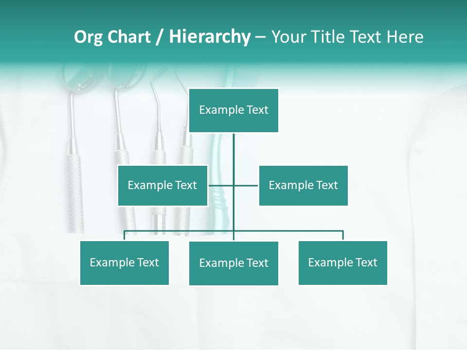 White Dentist Pocket With Toothbrush And Angled Mirror PowerPoint Template