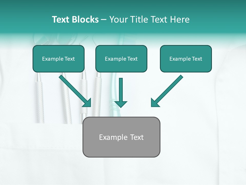 White Dentist Pocket With Toothbrush And Angled Mirror PowerPoint Template
