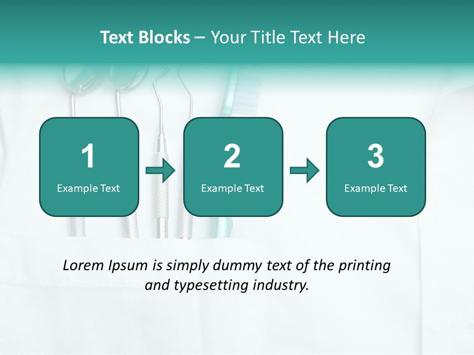 White Dentist Pocket With Toothbrush And Angled Mirror PowerPoint Template