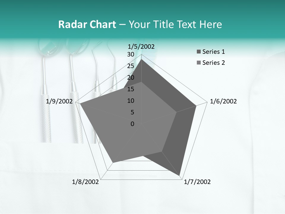 White Dentist Pocket With Toothbrush And Angled Mirror PowerPoint Template