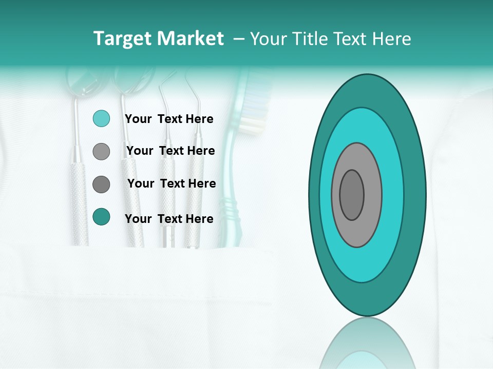 White Dentist Pocket With Toothbrush And Angled Mirror PowerPoint Template