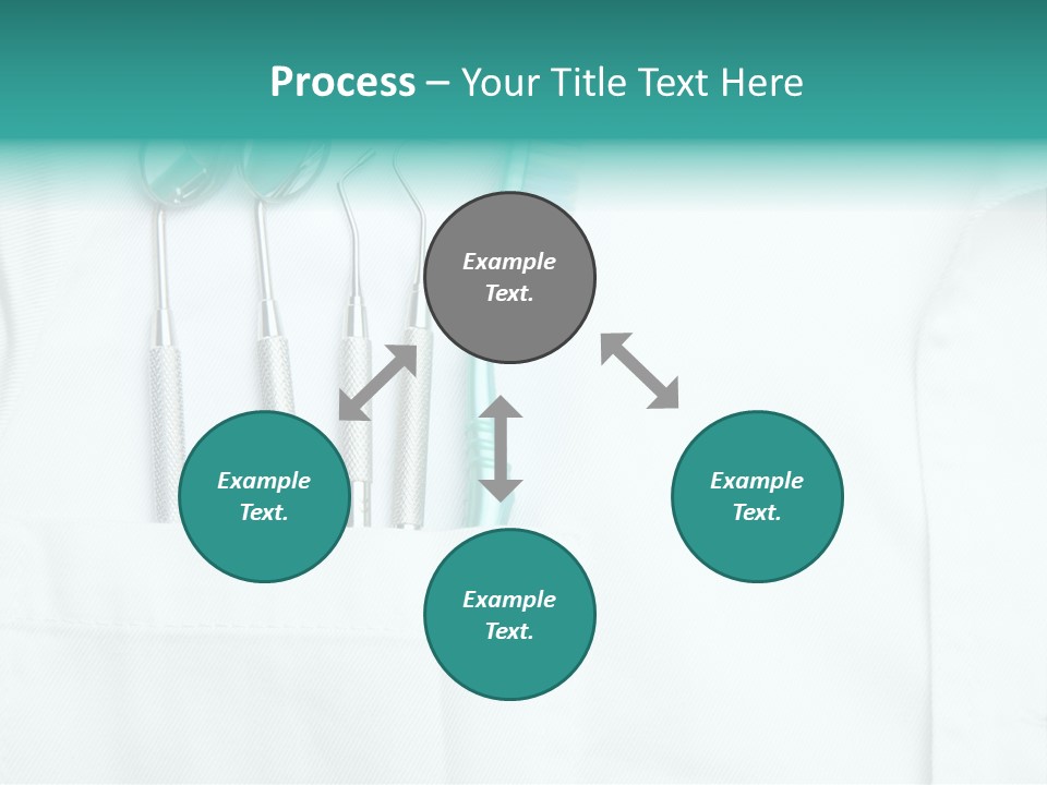 White Dentist Pocket With Toothbrush And Angled Mirror PowerPoint Template
