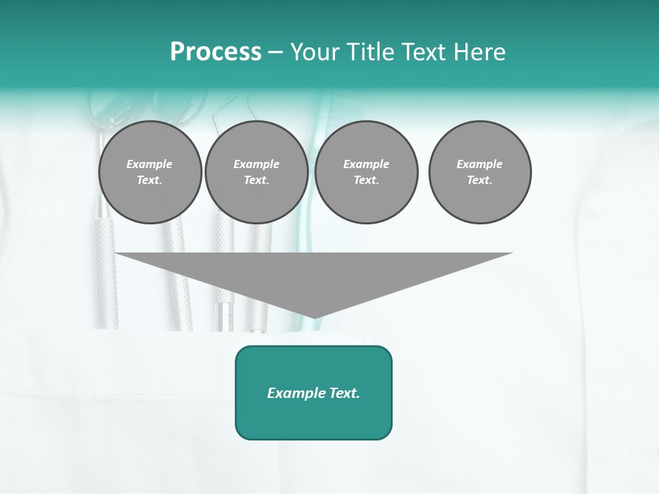 White Dentist Pocket With Toothbrush And Angled Mirror PowerPoint Template