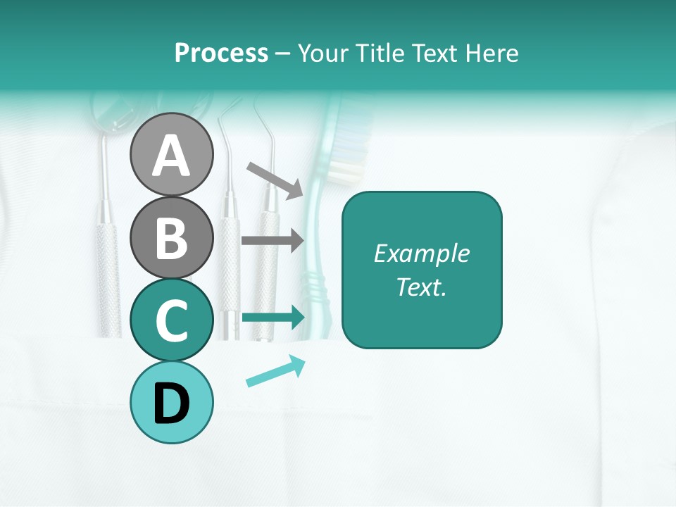 White Dentist Pocket With Toothbrush And Angled Mirror PowerPoint Template