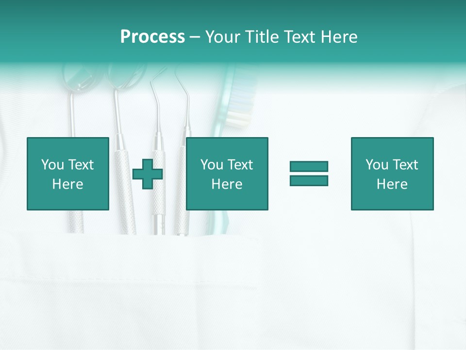White Dentist Pocket With Toothbrush And Angled Mirror PowerPoint Template