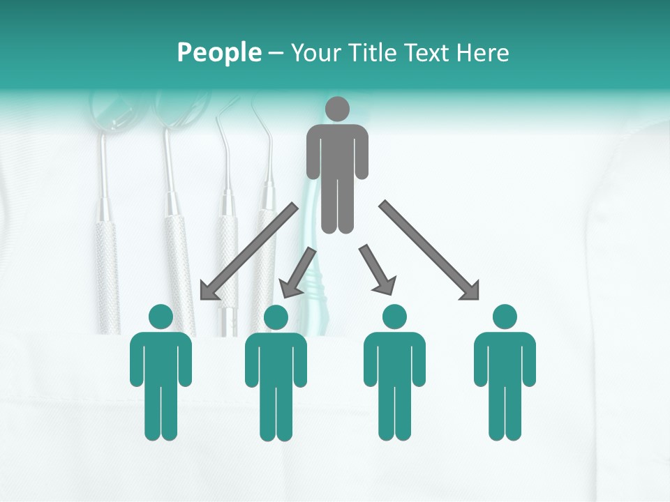 White Dentist Pocket With Toothbrush And Angled Mirror PowerPoint Template