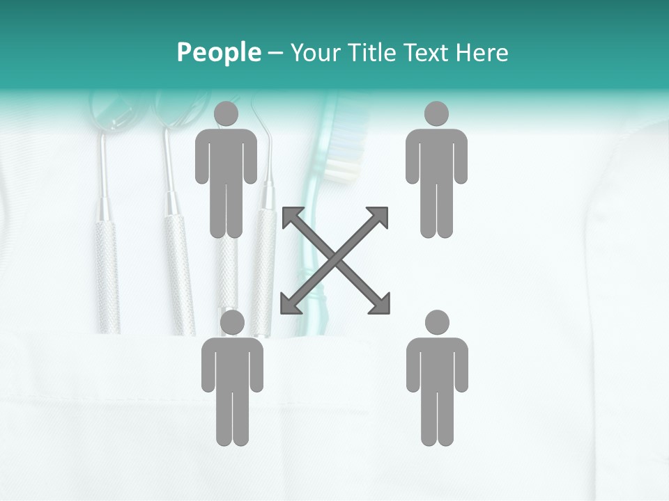 White Dentist Pocket With Toothbrush And Angled Mirror PowerPoint Template