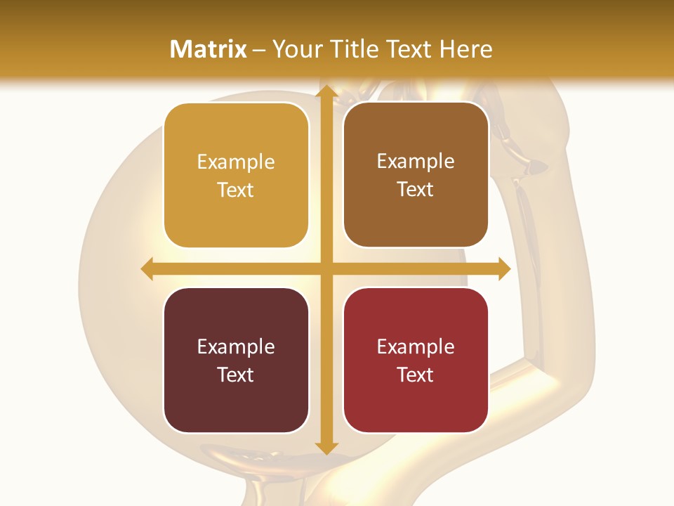 Gold Guy Puzzled PowerPoint Template