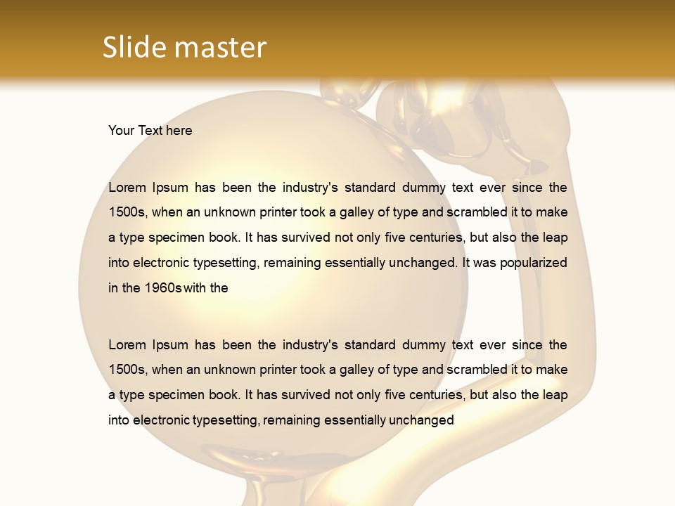 Gold Guy Puzzled PowerPoint Template