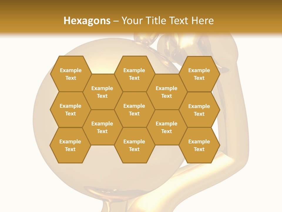 Gold Guy Puzzled PowerPoint Template