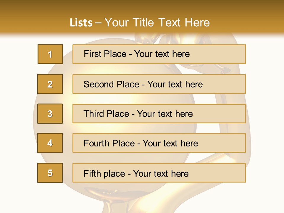 Gold Guy Puzzled PowerPoint Template