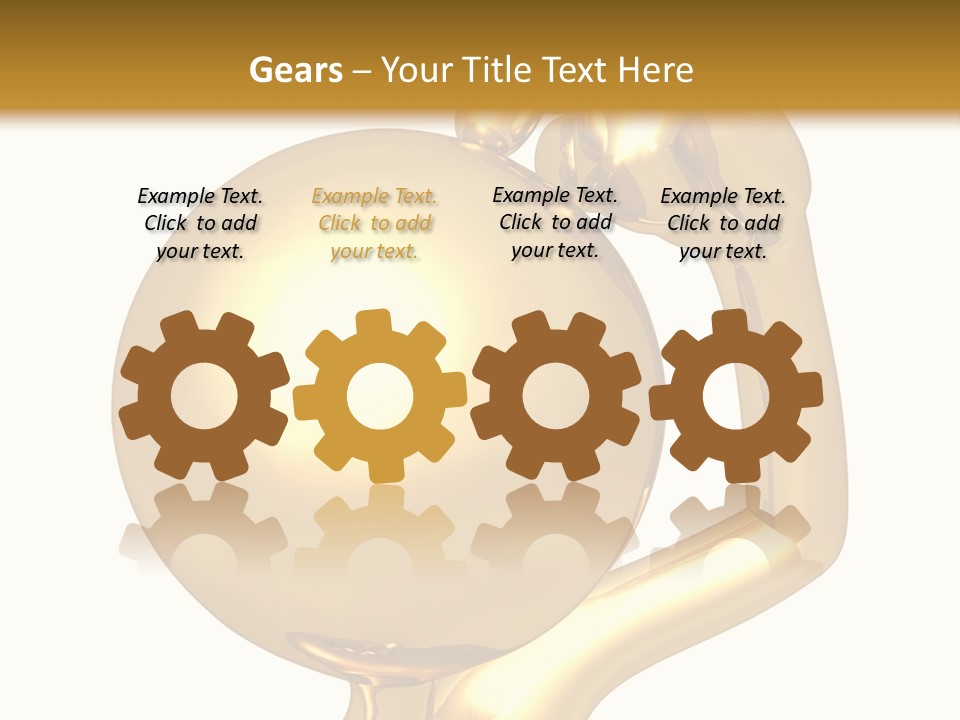 Gold Guy Puzzled PowerPoint Template