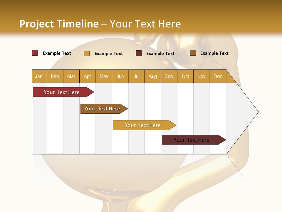 Gold Guy Puzzled PowerPoint Template