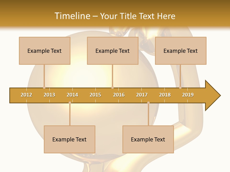 Gold Guy Puzzled PowerPoint Template