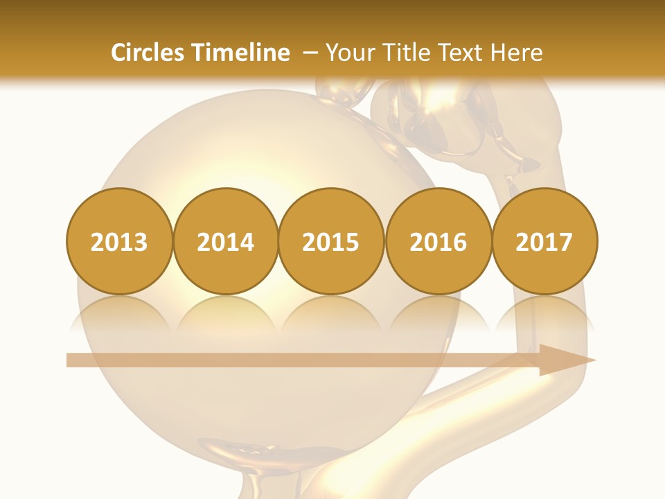 Gold Guy Puzzled PowerPoint Template