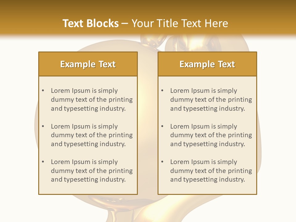 Gold Guy Puzzled PowerPoint Template
