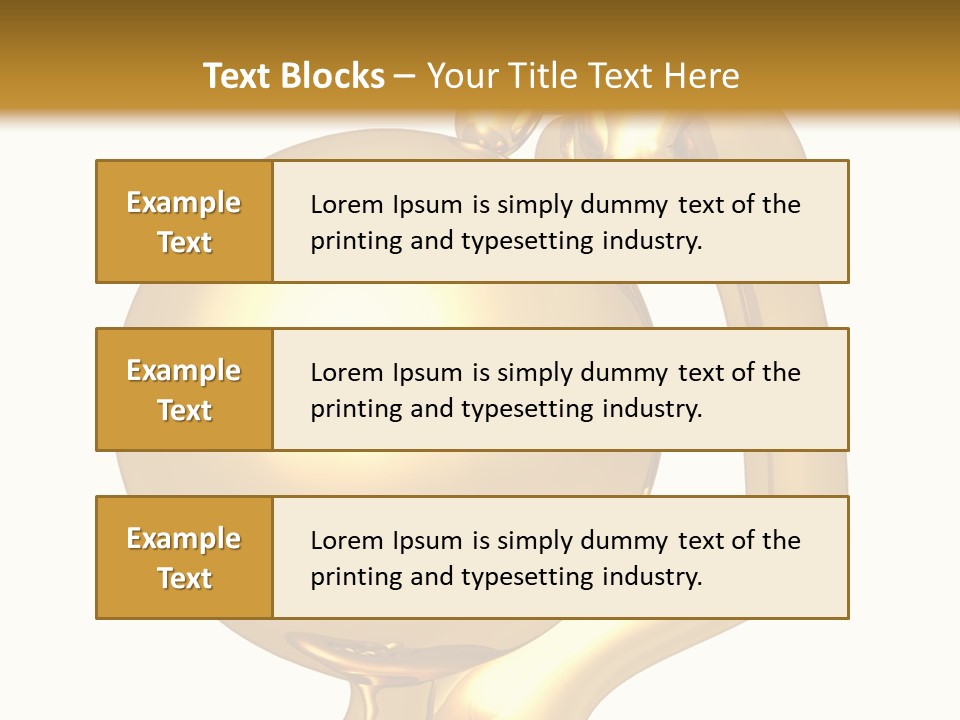 Gold Guy Puzzled PowerPoint Template