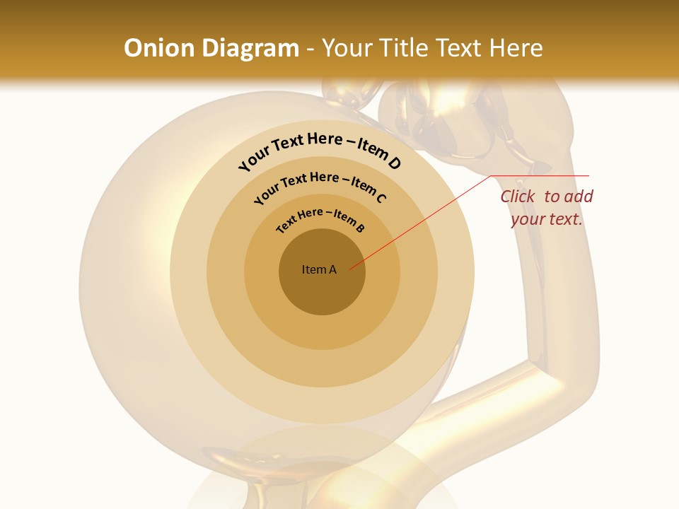 Gold Guy Puzzled PowerPoint Template