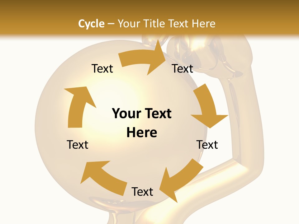 Gold Guy Puzzled PowerPoint Template