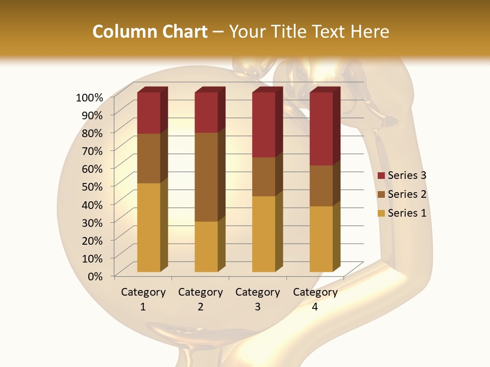 Gold Guy Puzzled PowerPoint Template