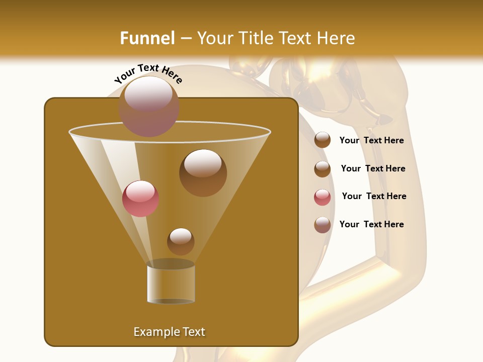 Gold Guy Puzzled PowerPoint Template