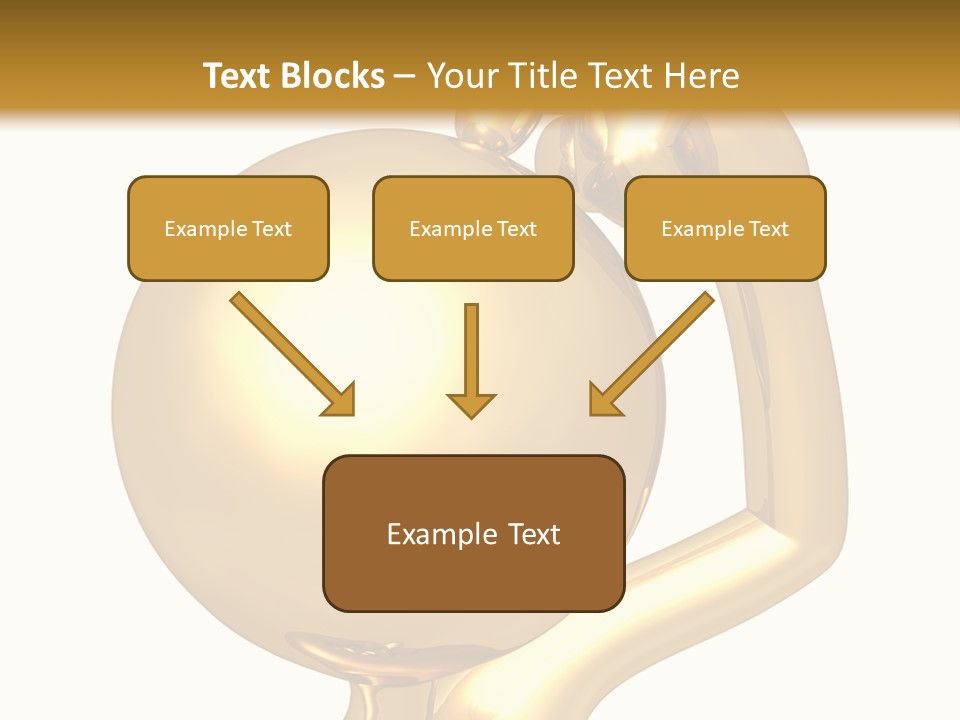 Gold Guy Puzzled PowerPoint Template