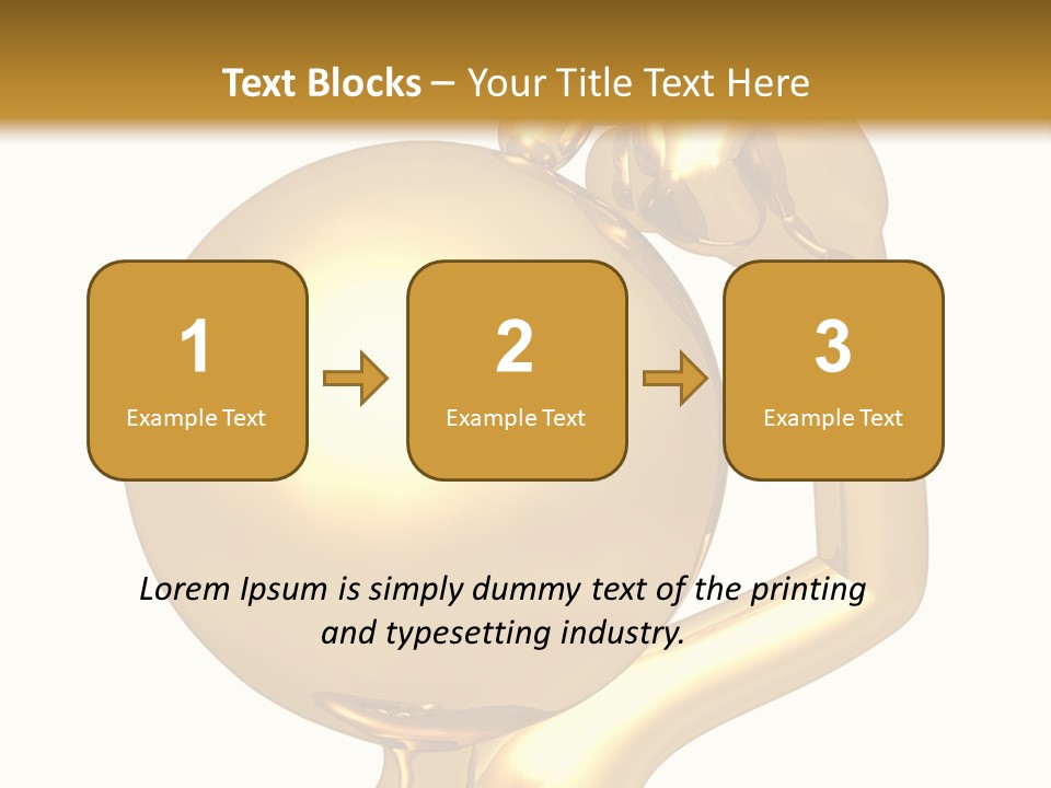 Gold Guy Puzzled PowerPoint Template