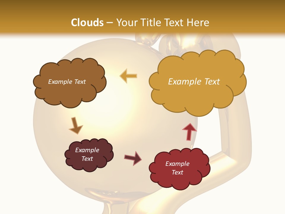 Gold Guy Puzzled PowerPoint Template