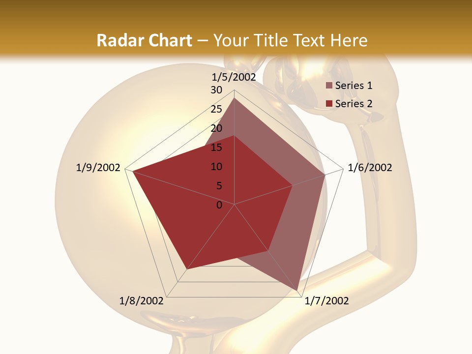Gold Guy Puzzled PowerPoint Template