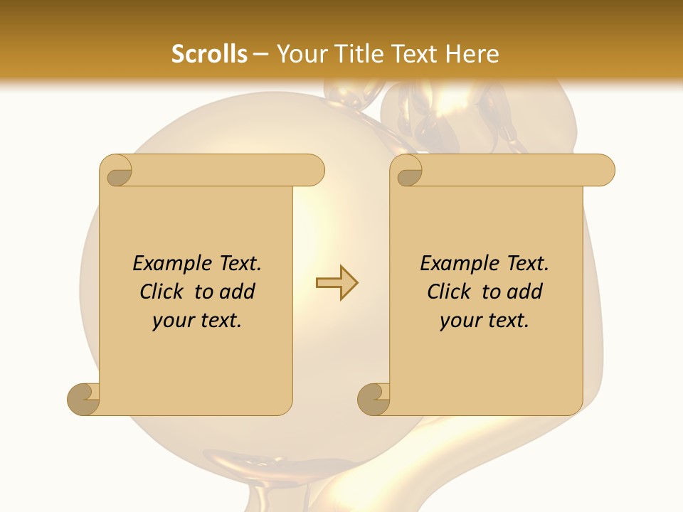 Gold Guy Puzzled PowerPoint Template