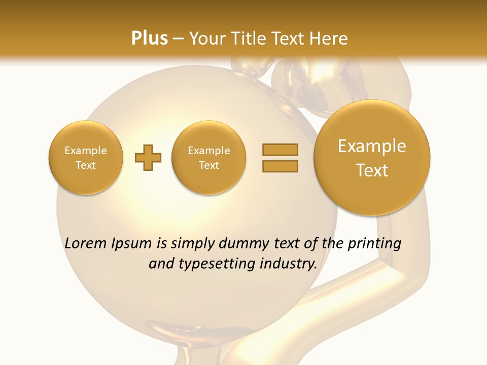 Gold Guy Puzzled PowerPoint Template