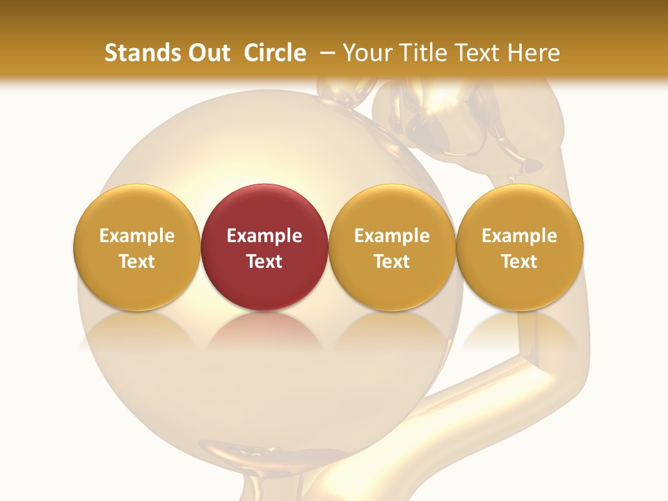 Gold Guy Puzzled PowerPoint Template