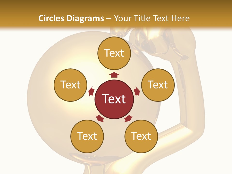 Gold Guy Puzzled PowerPoint Template