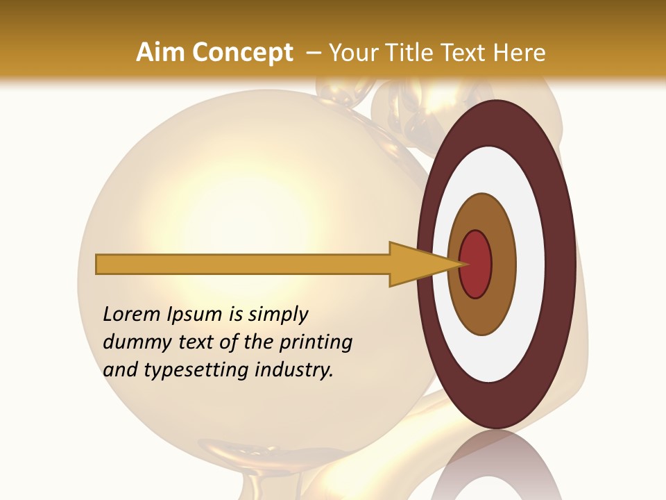 Gold Guy Puzzled PowerPoint Template