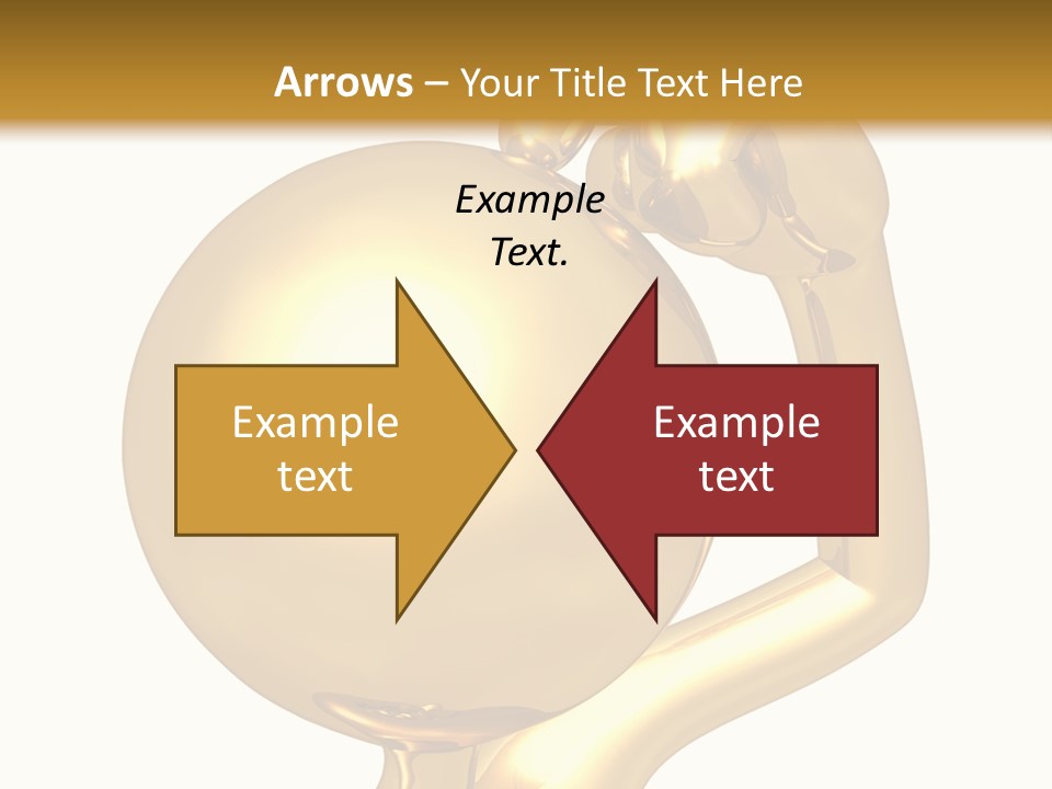 Gold Guy Puzzled PowerPoint Template