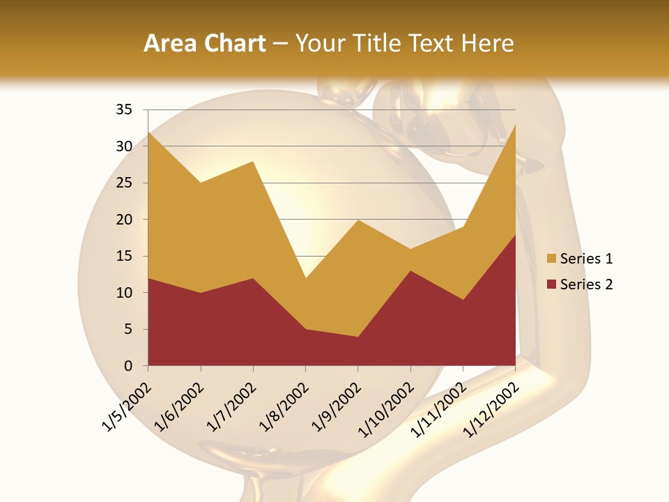 Gold Guy Puzzled PowerPoint Template