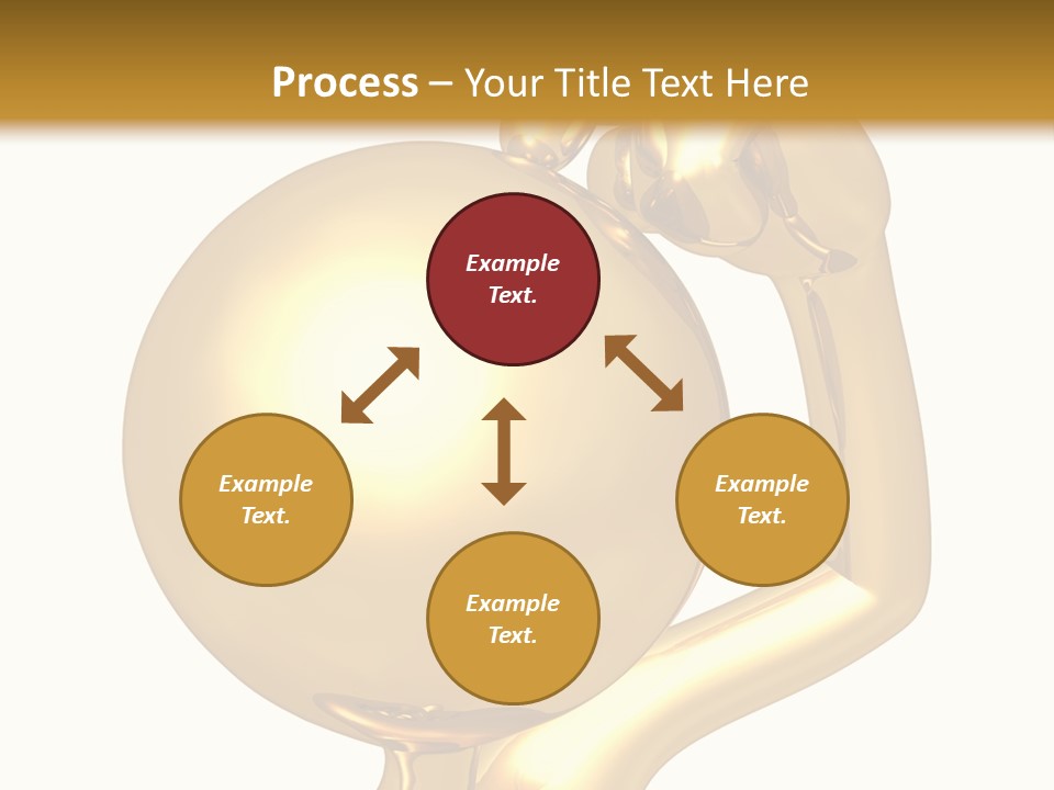 Gold Guy Puzzled PowerPoint Template
