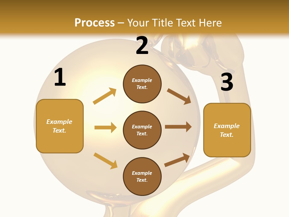 Gold Guy Puzzled PowerPoint Template